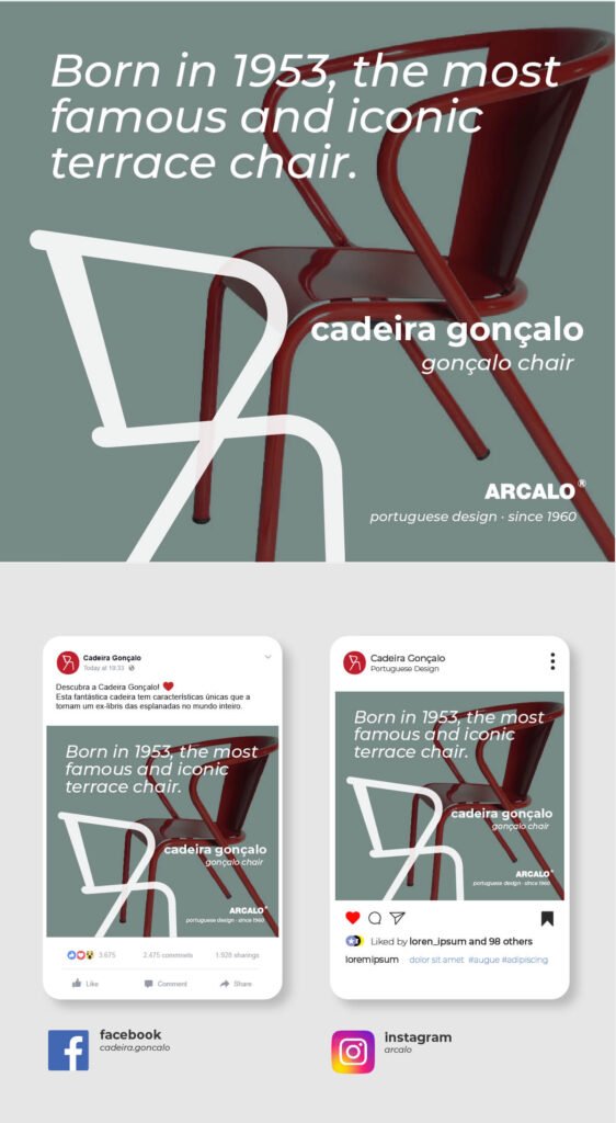Arcalo, Gonçalo Chair · Social media · OURS.pt